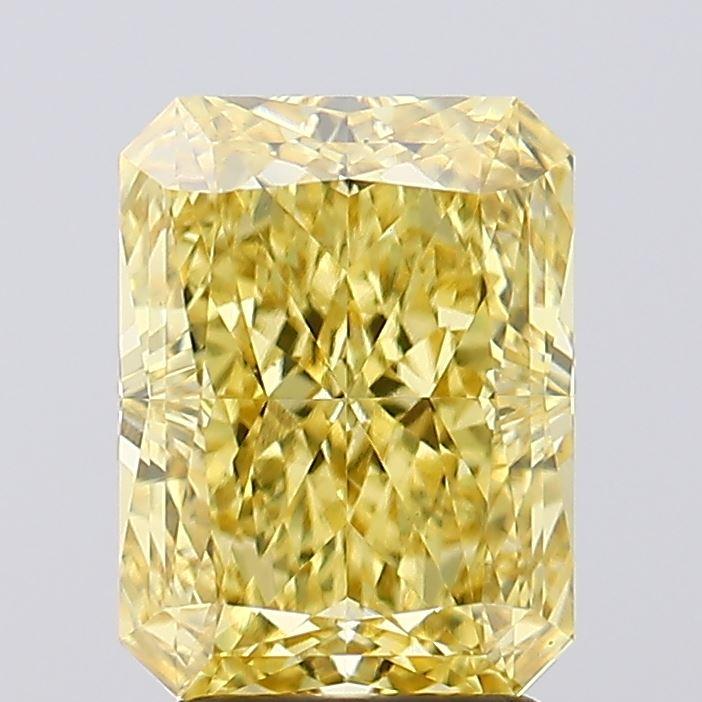 3.24 Ct. Fancy Vivid Yellow Radiant Lab Grown Diamond