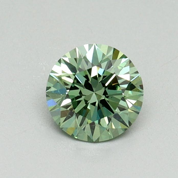 0.52 Ct. Fancy Vivid Green Round Lab Grown Diamond