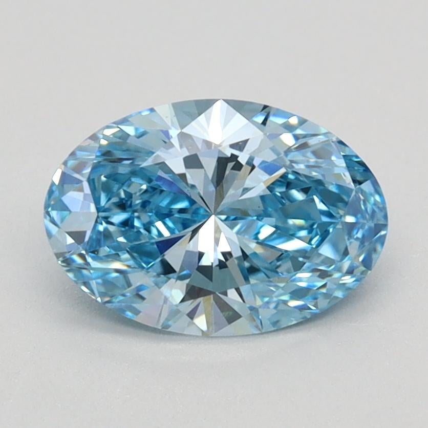 1.09 Ct. Fancy Vivid Blue Oval Lab Grown Diamond