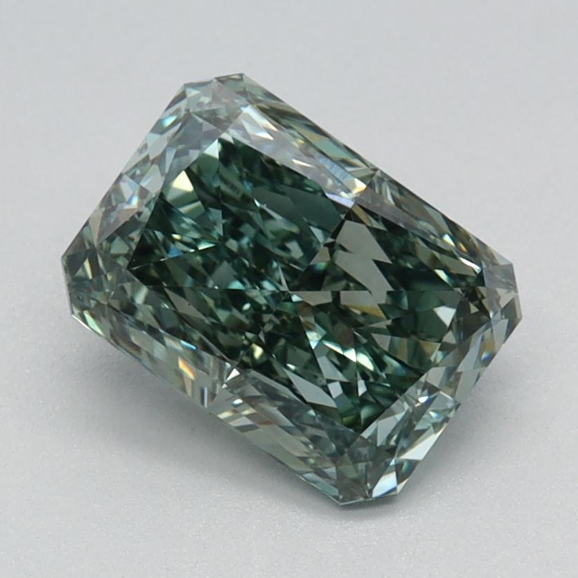 1.34 Ct. Fancy Vivid Green Radiant Lab Grown Diamond