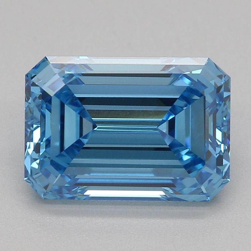 2.03 Ct. Fancy Vivid Blue Emerald Lab Grown Diamond