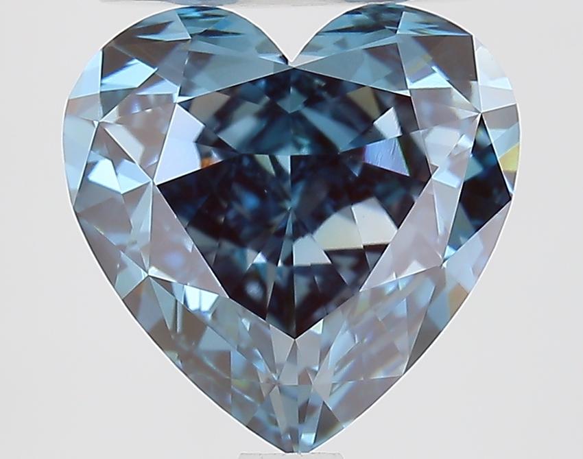 2.84 Ct. Fancy Vivid Blue Heart Lab Grown Diamond