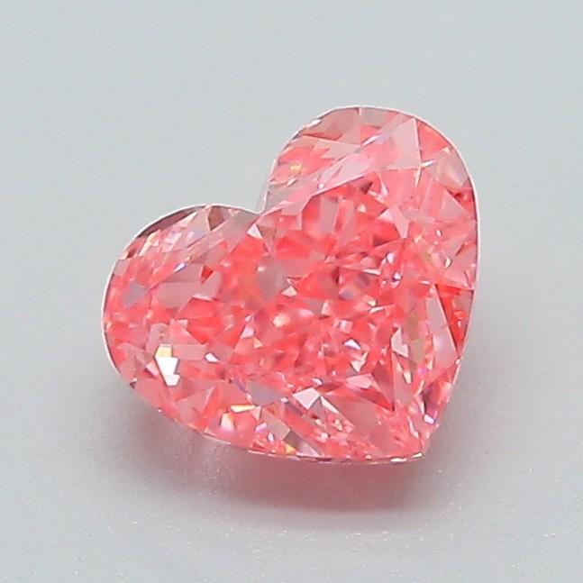 1.01 Ct. Fancy Vivid Pink Heart Lab Grown Diamond