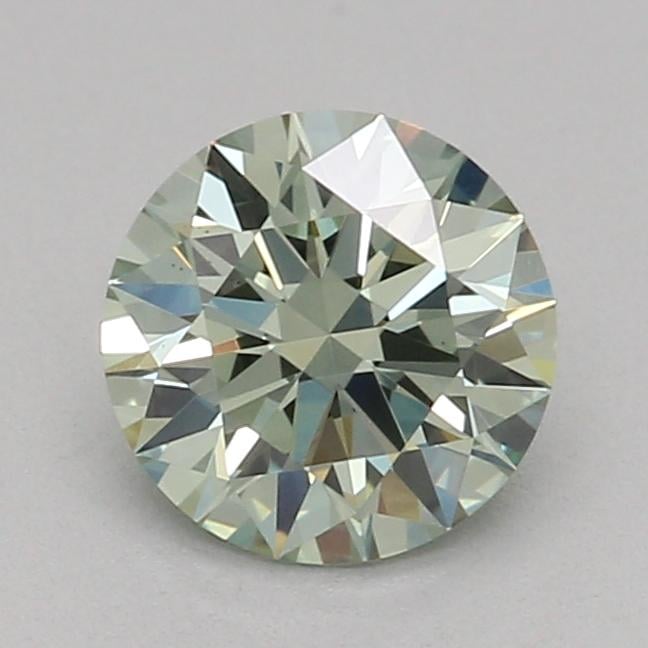 0.53 Ct. Fancy Vivid Green Round Lab Grown Diamond
