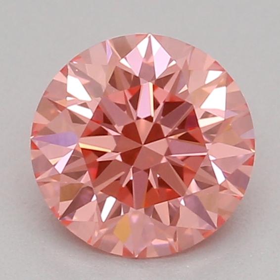 0.52 Ct. Fancy Vivid Pink Round Lab Grown Diamond