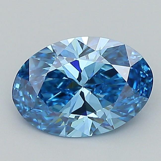 1.61 Ct. Fancy Vivid  Blue Oval Lab Grown Diamond