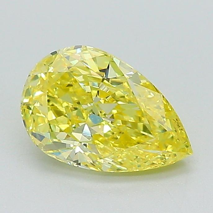 1.01 Ct. Fancy Vivid Yellow Pear Lab Grown Diamond