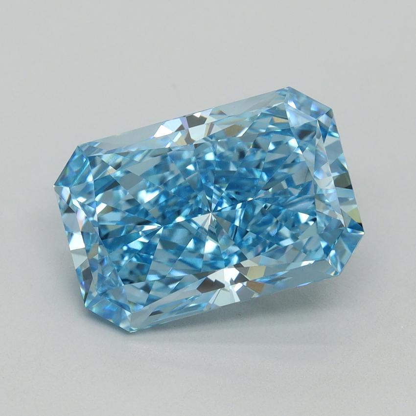5.02 Ct. Fancy Vivid Blue Radiant Lab Grown Diamond