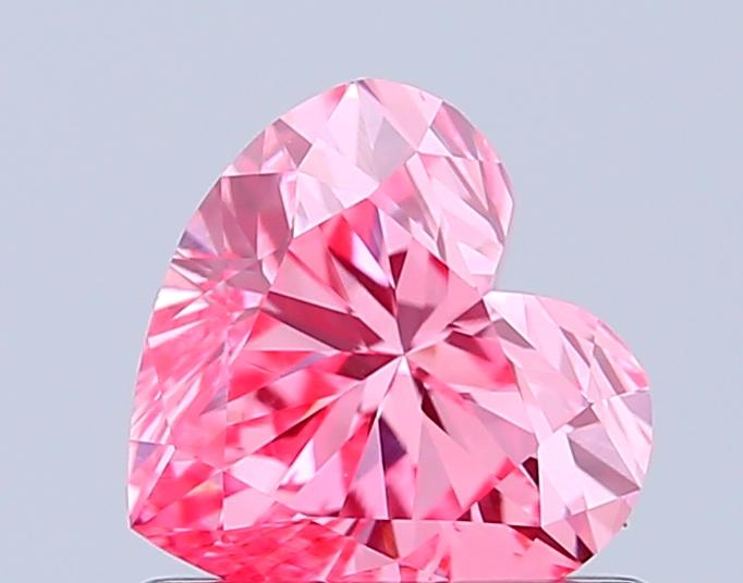 0.83 Ct. Fancy Vivid Pink Heart Lab Grown Diamond