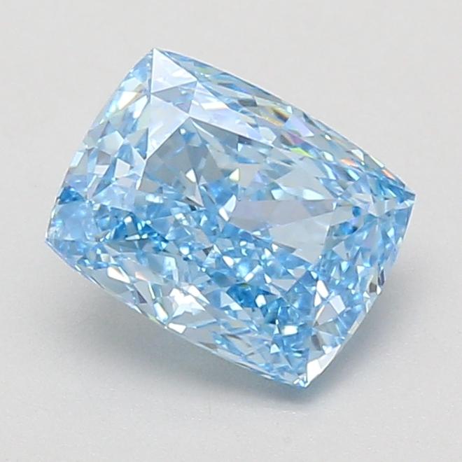 2.01 Ct. Fancy Vivid Blue Cushion Lab Grown Diamond