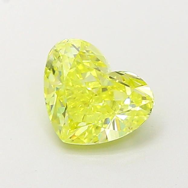 0.87 Ct. Fancy Intense Yellow Heart Lab Grown Diamond