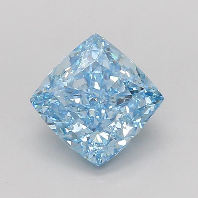 2.10 Ct. Fancy Vivid Blue Cushion Lab Grown Diamond
