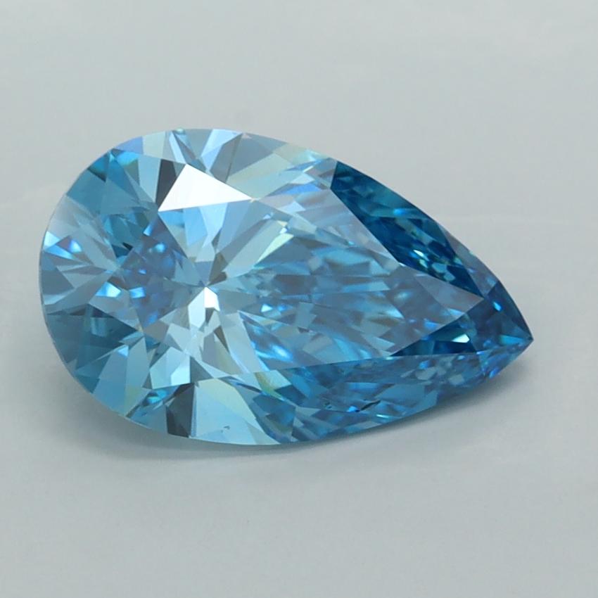 2.54 Ct. Fancy Vivid  Blue Pear Lab Grown Diamond