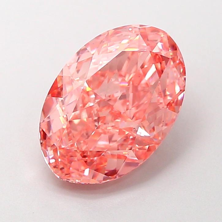 3.00 Ct. Fancy Vivid  Pink Oval Lab Grown Diamond