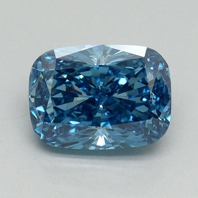 1.03 Ct. Fancy Vivid Blue Cushion Lab Grown Diamond