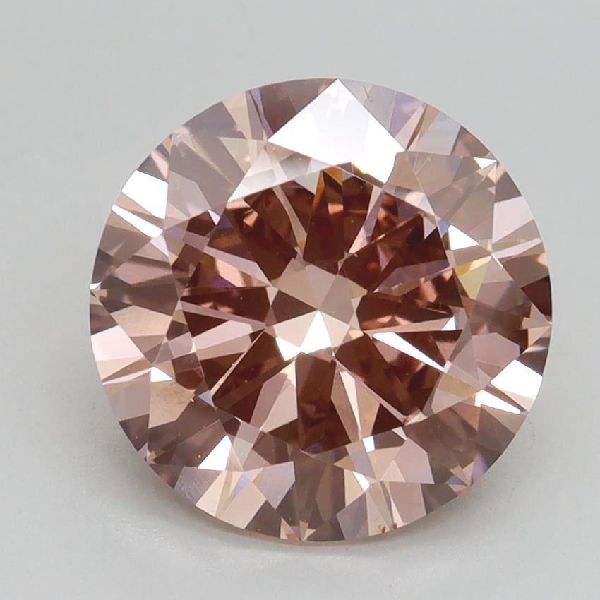 3.01 Ct. Fancy Intense Pink Round Lab Grown Diamond