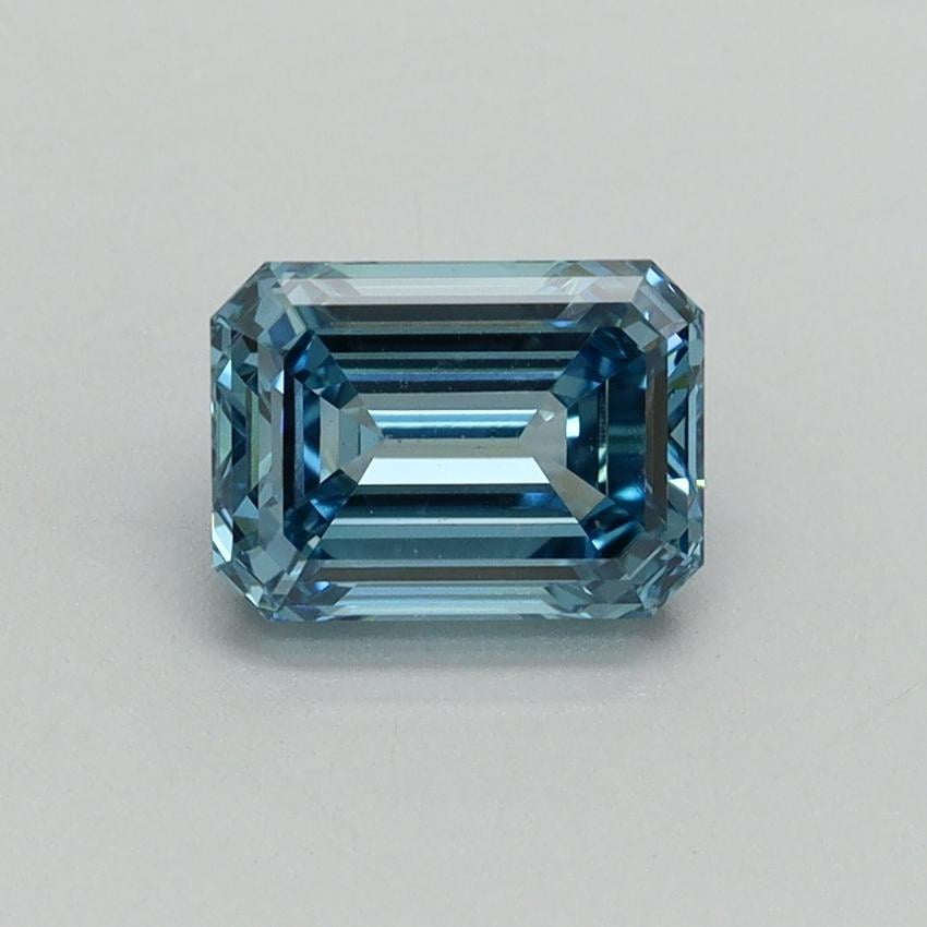 1.17 Ct. Fancy Vivid Blue Emerald Lab Grown Diamond