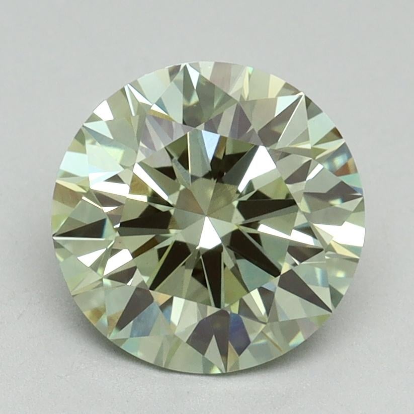 2.14 Ct. Fancy Vivid Green Round Lab Grown Diamond