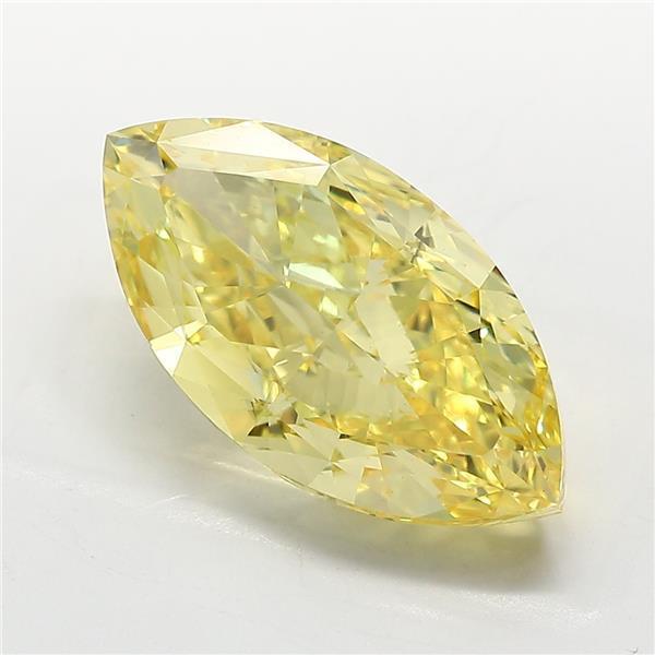 4.13 Ct. Fancy Intense  Yellow Marquise Lab Grown Diamond