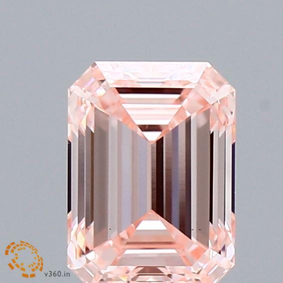 1.30 Ct. Fancy Intense  Pink Emerald Lab Grown Diamond
