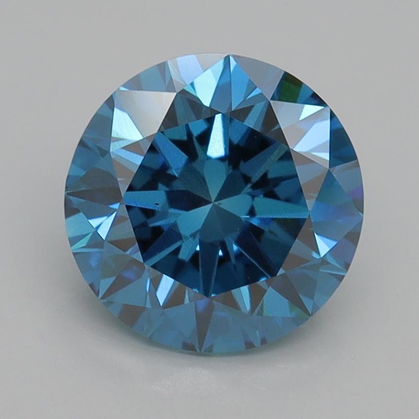 2.30 Ct. Fancy Vivid Blue Round Lab Grown Diamond