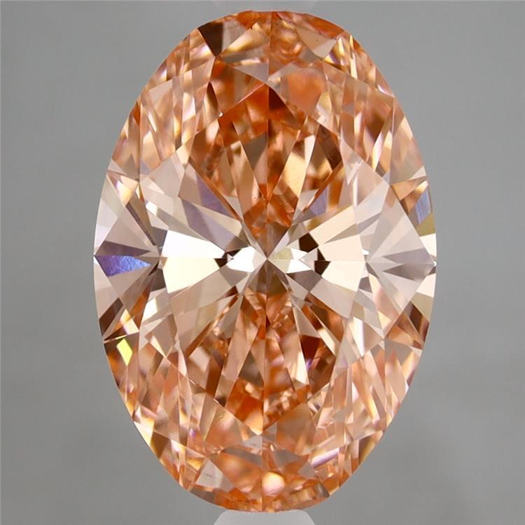 3.04 Ct. Fancy Vivid  Pink Oval Lab Grown Diamond