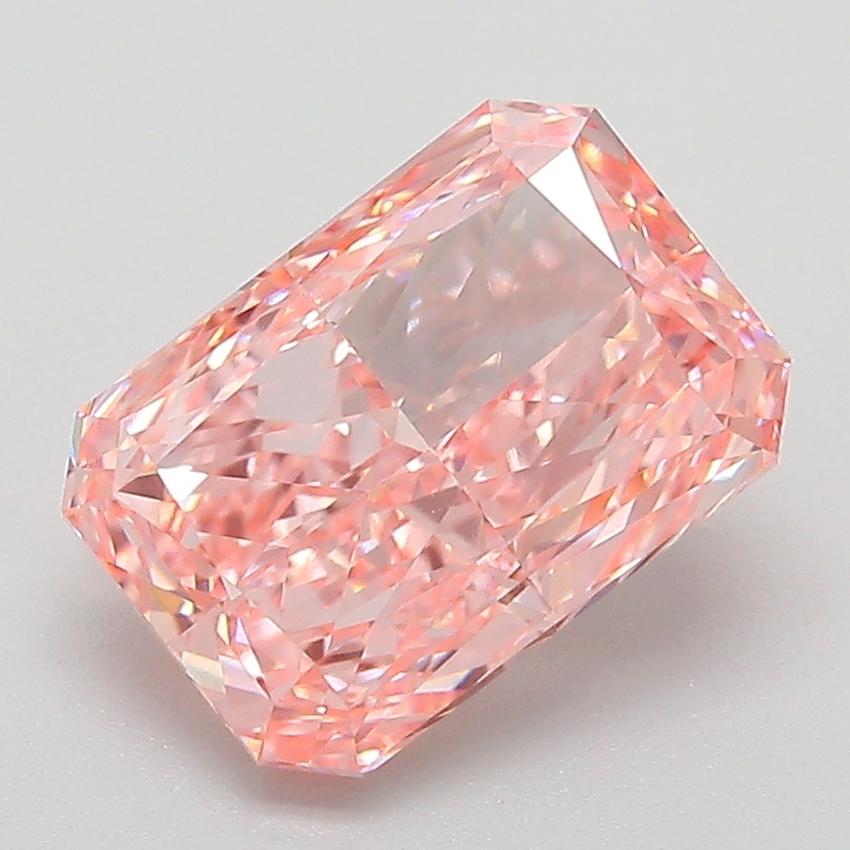 2.71 Ct. Fancy Vivid  Pink Radiant Lab Grown Diamond