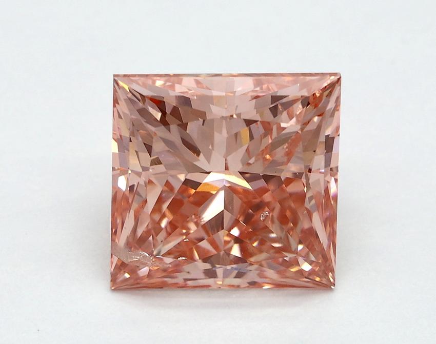 3.06 Ct. Fancy Vivid Pink Princess Lab Grown Diamond