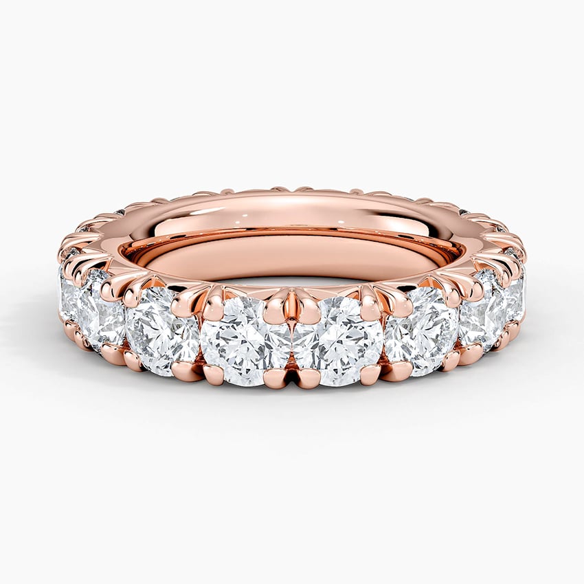 Rose gold diamond engagement ring with surprise diamond details