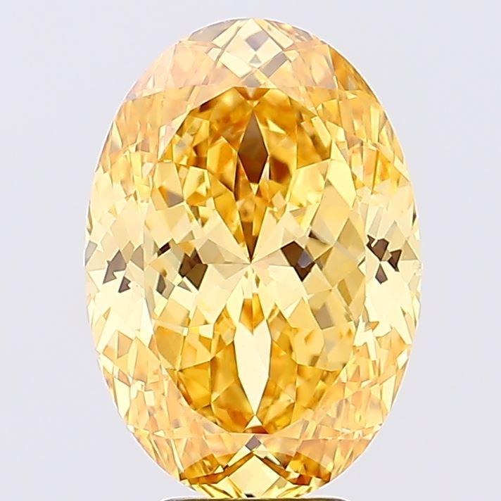 4.25 Ct. Fancy Vivid Orange Yellow Oval Lab Grown Diamond