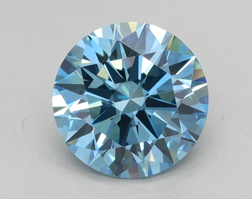 1.60 Ct. Fancy Vivid Blue Round Lab Grown Diamond
