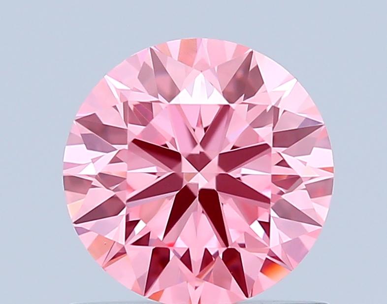 0.81 Ct. Fancy Vivid Pink Round Lab Grown Diamond