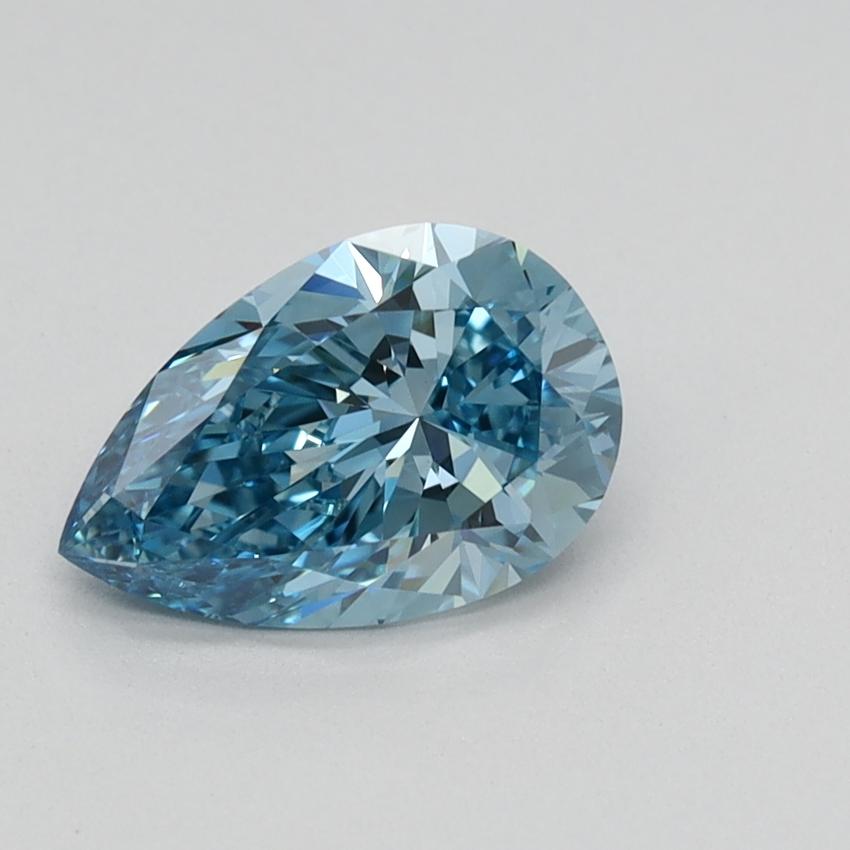0.90 Ct. Fancy Vivid Blue Pear Lab Grown Diamond