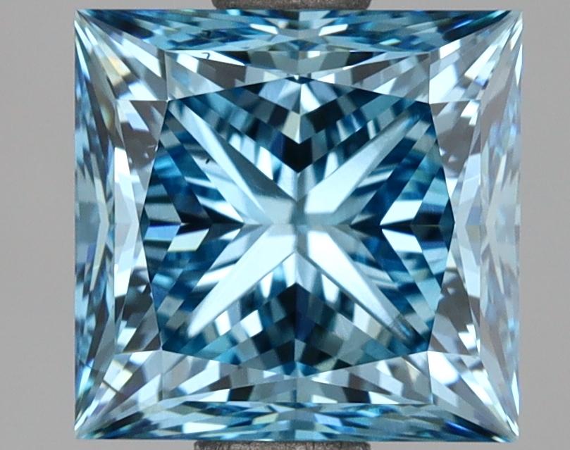 3.05 Ct. Fancy Vivid Blue Princess Lab Grown Diamond