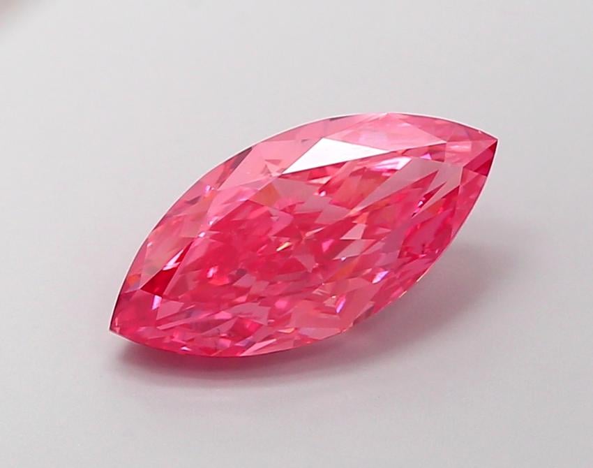 3.01 Ct. Fancy Vivid Pink Marquise Lab Grown Diamond
