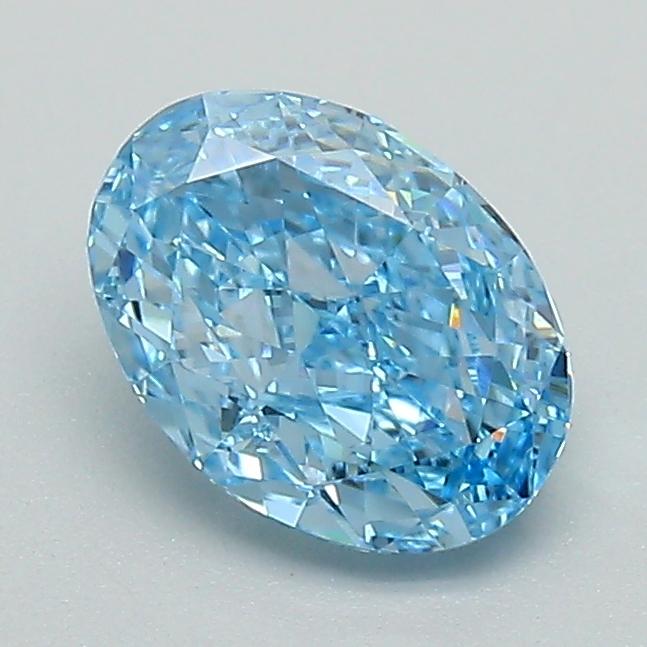 1.09 Ct. Fancy Vivid Blue Oval Lab Grown Diamond