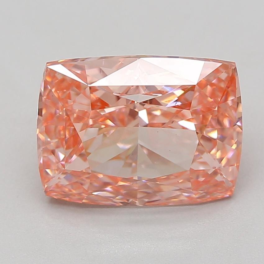 6.08 Ct. Fancy Vivid Pink Cushion Lab Grown Diamond