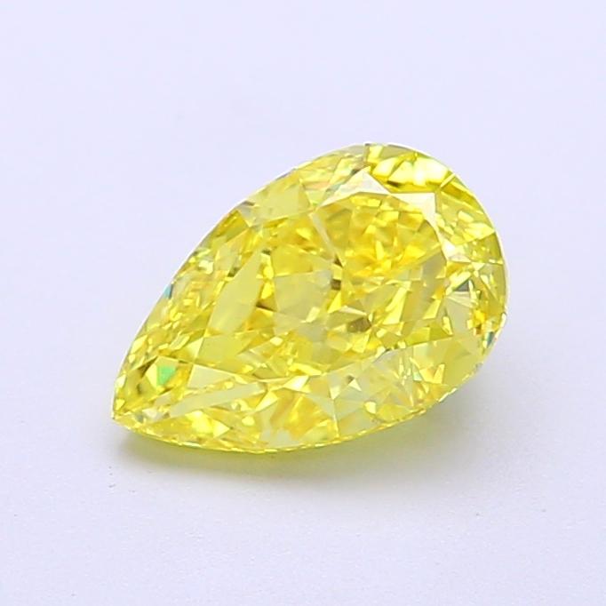 1.21 Ct. Fancy Vivid  Yellow Pear Lab Grown Diamond
