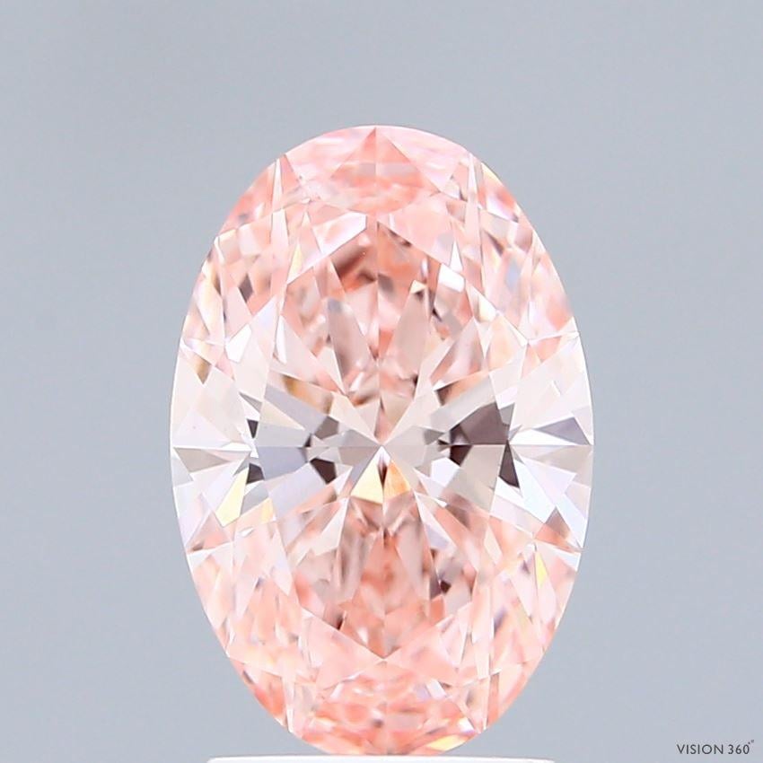 2.12 Ct. Fancy Vivid Pink Oval Lab Grown Diamond