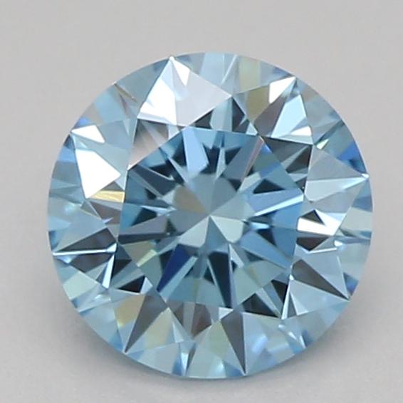 0.53 Ct. Fancy Vivid Blue Round Lab Grown Diamond