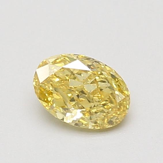 0.52 Ct. Fancy Vivid Yellow Oval Lab Grown Diamond