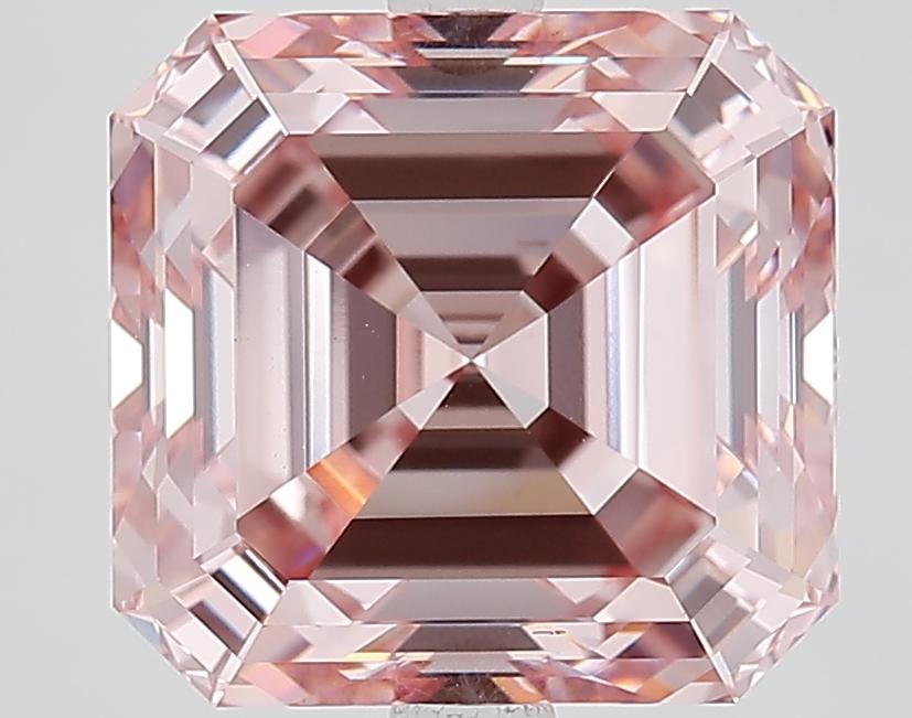 5.16 Ct. Fancy Intense Pink Asscher Lab Grown Diamond