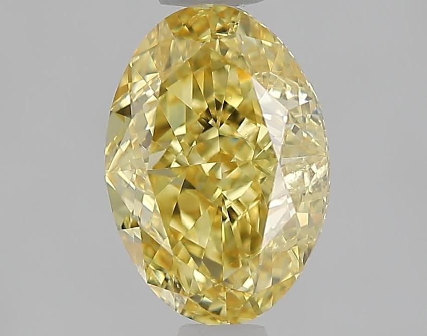 1.52 Ct. Fancy Intense  Yellow Oval Lab Grown Diamond