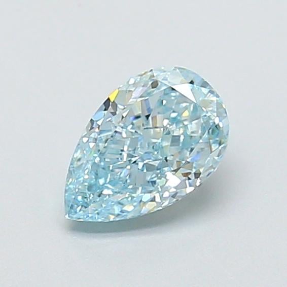 0.76 Ct. Fancy Intense Greenish Blue Pear Lab Grown Diamond