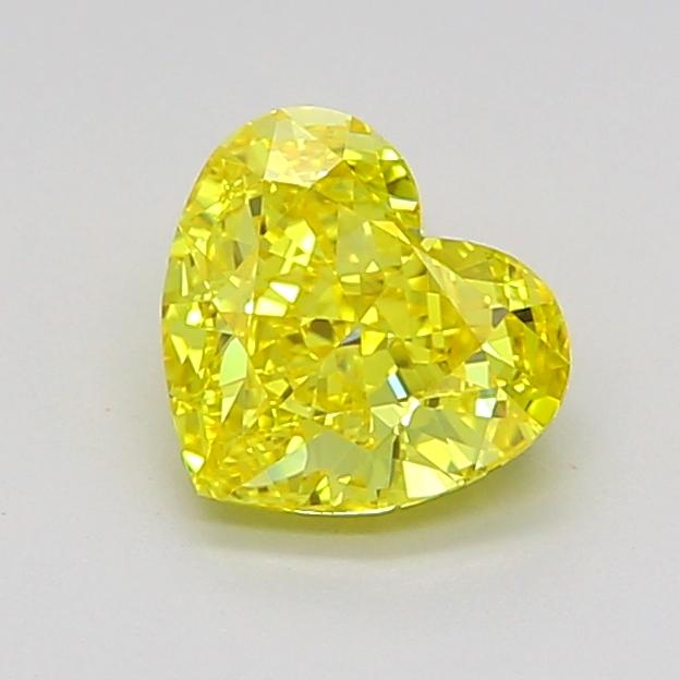 1.02 Ct. Fancy Vivid None Yellow Heart Lab Grown Diamond