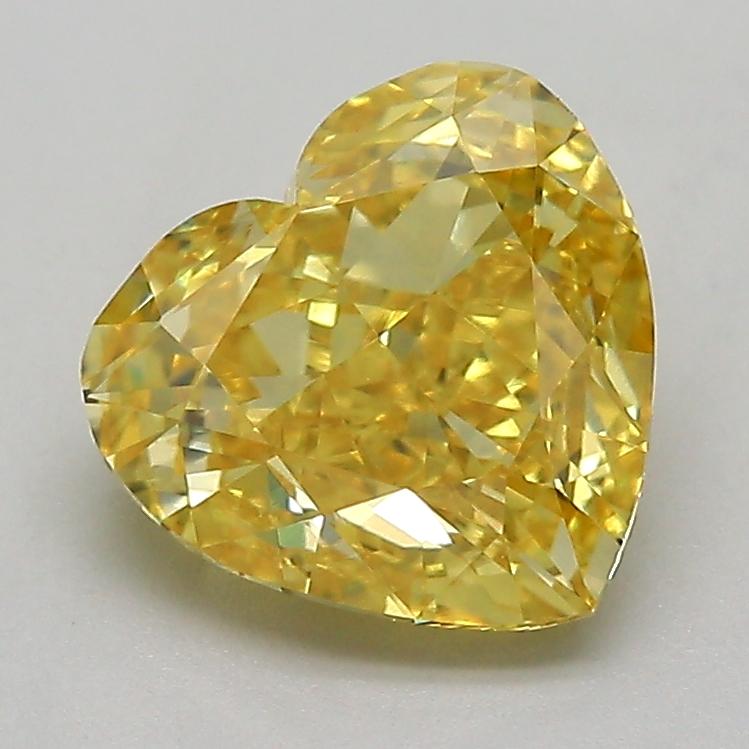 1.57 Ct. Fancy Intense  Yellow Heart Lab Grown Diamond
