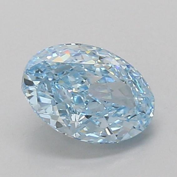 1.04 Ct. Fancy Vivid Blue Oval Lab Grown Diamond