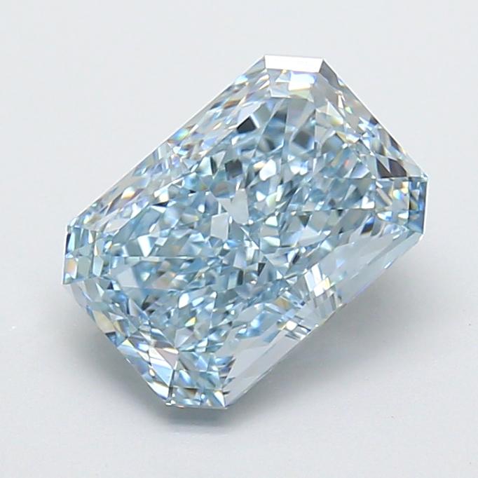 3.06 Ct. Fancy Vivid  Blue Radiant Lab Grown Diamond