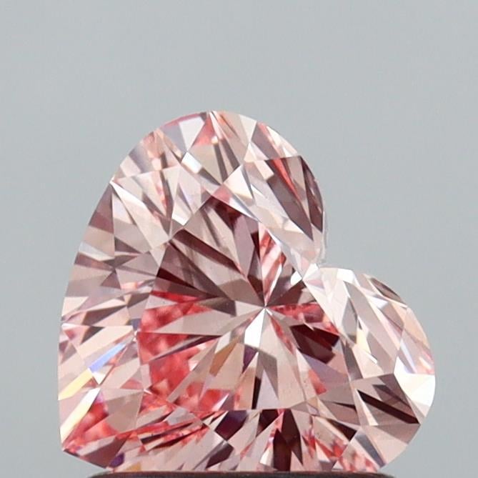 1.00 Ct. Fancy Intense  Pink Heart Lab Grown Diamond