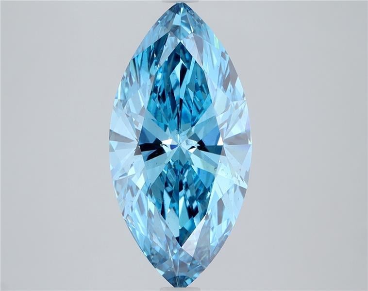 3.01 Ct. Fancy Vivid  Blue Marquise Lab Grown Diamond